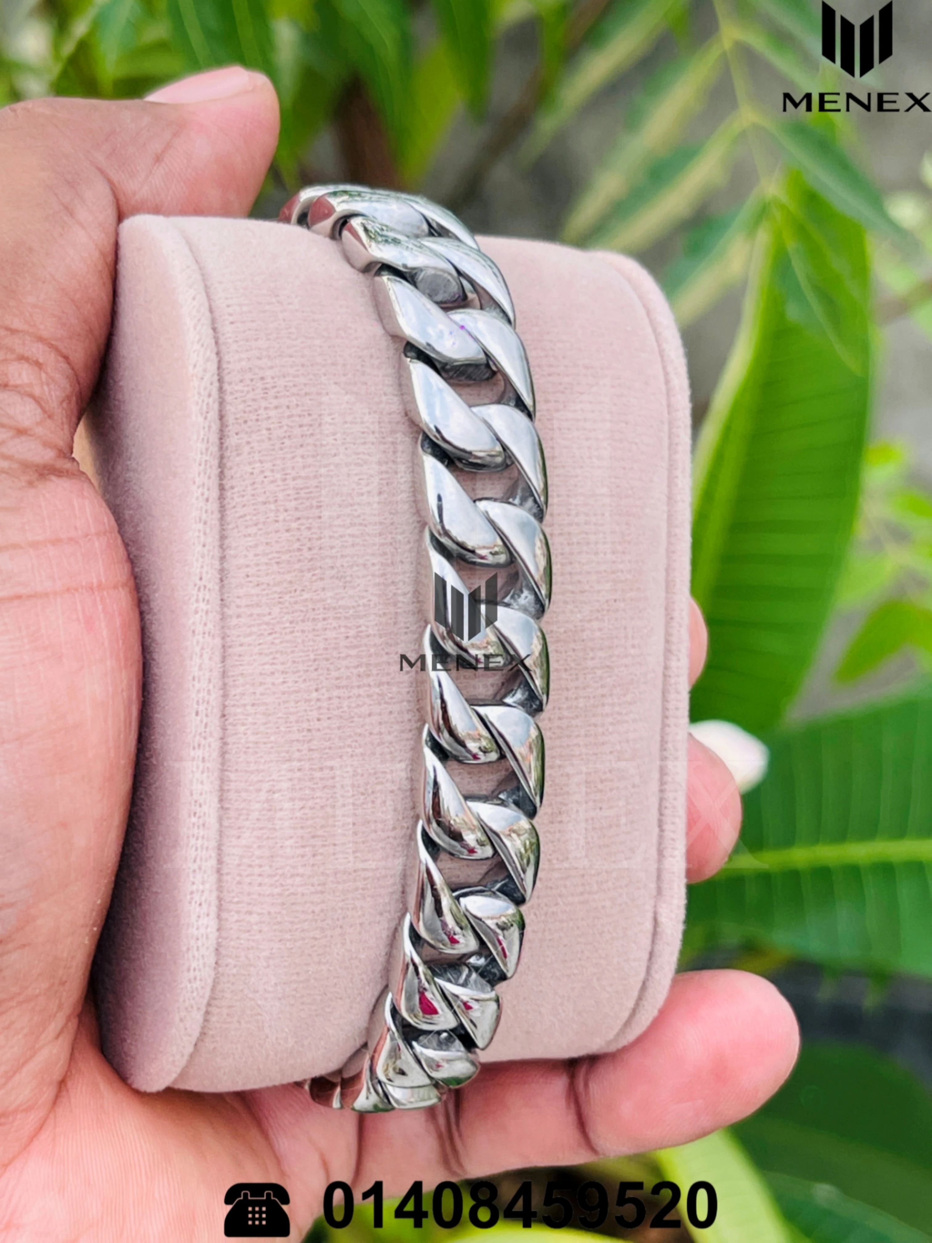 100% stainless steel Thick and heavy curb Cuban link bracelet (Copy)